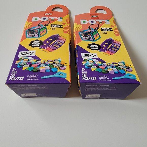 2x Neon Tiger Bracelet & Bag Tag - brand new sealed - Picture 2 of 4